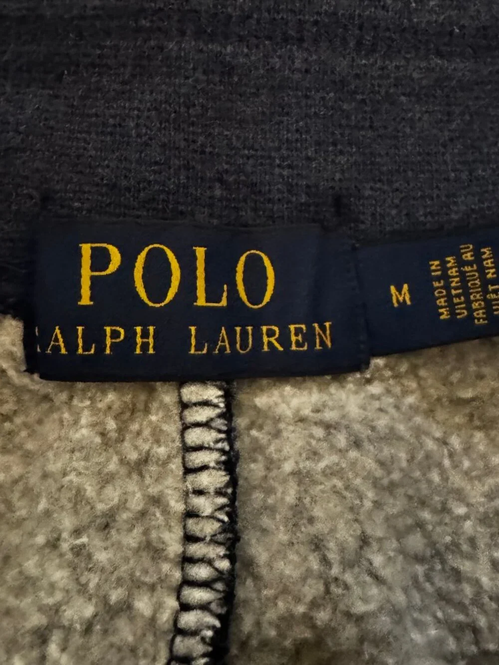 Polo Ralph Lauren Blue Fleece Sweatpants Joggers Unisex Size Medium